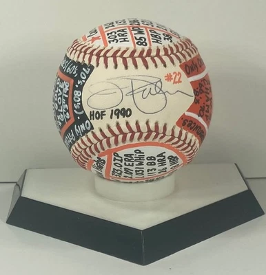 Jim Palmer Signed OAL Baseball VCBC SuperStats, Hand Painted, JSA - Image 1 of 4