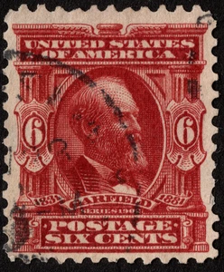 US Stamp Scott # 305 Used F-VF with Light Cancel - 6 Cents Lake Garfield Issue - Picture 1 of 1