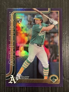 Serie aggiornamento Topps 2025 Nick Kurtz #US201 pellicola viola - 161/250 - Foto 1 di 7