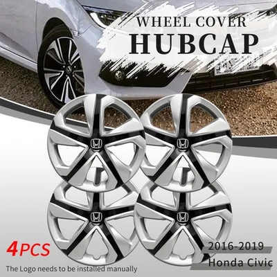 4* Hubcap 16" Honda Civic FITS 2016-2019 Wheel Cover Tire&Steel Rim 55099 NEW - Image 1 of 4