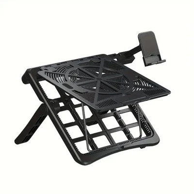 Laptop Stand for 12-17 Inch Notebooks Portable Desktop Riser with Phone Holder - Image 1 of 4