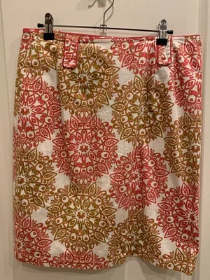 Falda Etcetera Diseños Círculos Tostados y Naranja Talla 8 Foto 1 de 4