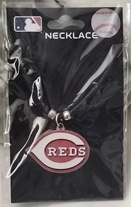 Cincinnati Reds Cord Necklace w/ Logo Charm MLB Licensed Baseball Jewelry - Picture 1 of 3