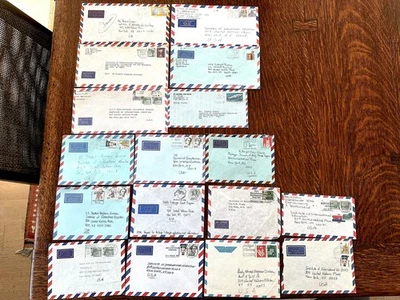 Germany 1980-90s Lot of 17 Covers to USA with Superb Pictorial Cancellations  - Image 1 of 2