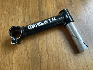 VINTAGE CONTROL TECH ALLOY QUILL STEM 150MM 0 DEG 1-1/8" 25.4 BLACK - Picture 1 of 5