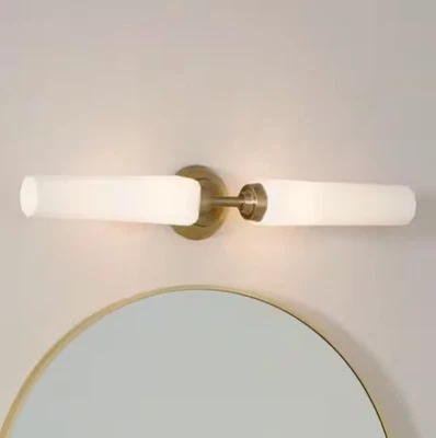 Kichler Lighting Truby 25,75 pulgadas Luz de tocador de bronce champán de 2 luces con ópalo Foto 1 de 4