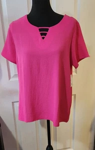 Camicetta donna fucsia maniche corte - Xlarge - Foto 1 di 2