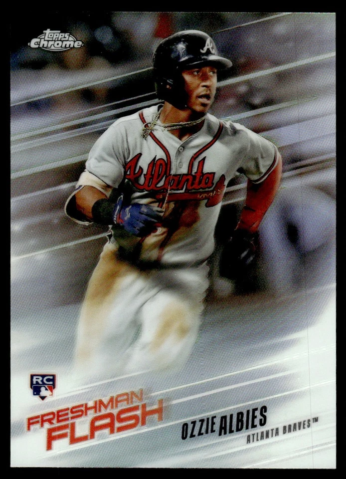 2018 Topps Chrome Freshman Flash Ozzie Albies Atlanta Braves #FF-8 - Image 1 of 2