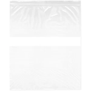 Bolsas de plástico Plymor 20" x 24", 4 mil con cierre de cremallera de bloque blanco resistente - Imagen 1 de 3