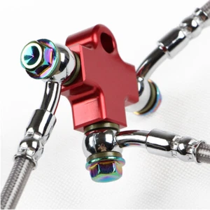CNC Hydraulic Brake Hose Pipe Tee Connector 3-way Tubing Bracket Motorcycle Kit - Picture 1 of 8