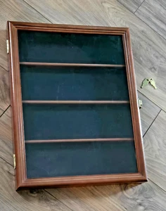20 Sport/Collectible Trading Card Display Case Cabinet w/lock ~ Walnut ~ UV 98% - Picture 1 of 7