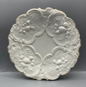 Vintage 19th Century Meissen Molded Porcelain 8" Plates (set of 2) - Picture 1 of 6