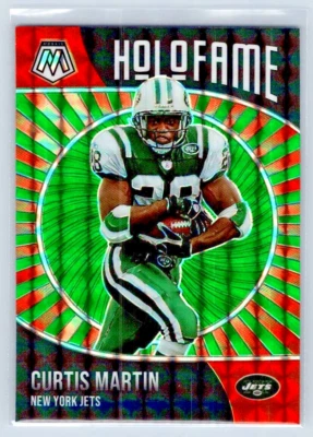 2021 Panini Mosaic - Curtis Martin - New York Jets - GREEN - Holofame - #19 - Image 1 of 2