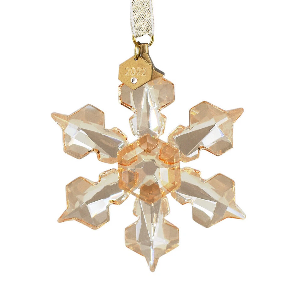Swarovski Crystal Festive Annual Edition 2022 Ornament, Gold Tone, 5634888 - Image 1 of 1