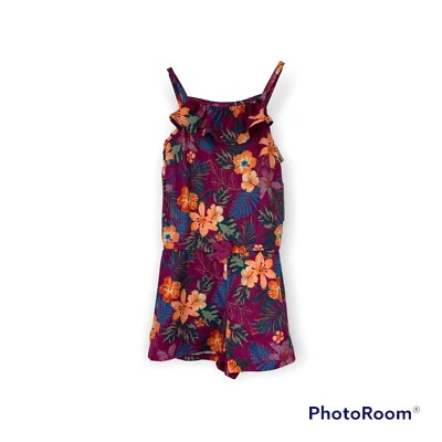 Wonder Nation Girl’s Size XS (4-5) Purple & Blue Romper Spaghetti Straps - Image 1 of 4