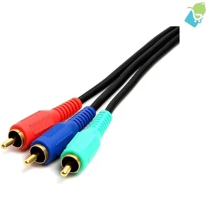 Cable de video componente 3RCA flexible y libre de corrosión de 25 pies para cine en casa - Imagen 1 de 4