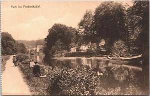 Denmark Parti fra Frederiksdal Vintage Postcard B124 - Picture 1 of 2