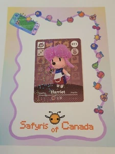 Carte amiibo Harriet 011 Animal Crossing authentique jamais numérisée - Photo 1/3