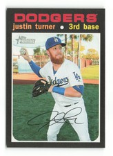 2020 Topps Heritage Justin Turner  #30   Los Angeles Dodgers Baseball Card