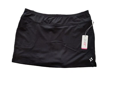 Jofit Skort Skirt Black Jacquard Mina Tennis XL Pickleball with Pockets #C22 - Image 1 of 4