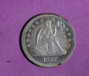Cuarto de dólar Liberty 1857. Dol #P22182 - Imagen 1 de 2