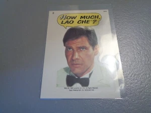 1984 Indiana Jones and the Temple of Doom Stickers #2 How Much, Lao Che - Picture 1 of 2