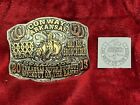 TROPHY BUCKLE PRO BRONC RIDING CHAMPION RODEO☆CONWAY ARKANSAS☆2013☆RARE☆726