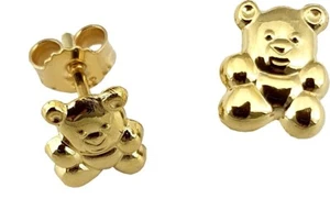Ohrringe Teddybär Gold 333 Kinderohrringe Bärchen Ohrstecker 8kt Bär Gelbgold - Bild 1 von 4