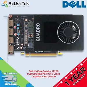 Dell NVIDIA Quadro P2200 5GB GDDR5X PCIe GPU Video Graphics Card | x4 DP - Picture 1 of 19