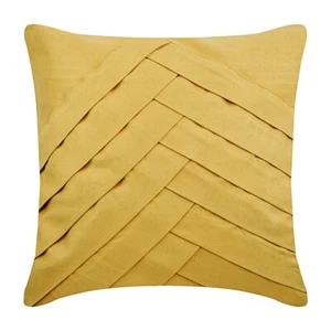 Square Sofa Cushion Cover Gold 16"x16" Faux Suede - Gold No Limits No Lines - Picture 1 of 3