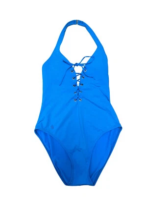 Traje de baño vintage Ralph Lauren de una pieza azul con cordones hecho en EE. UU. para mujer talla 6 Foto 1 de 4