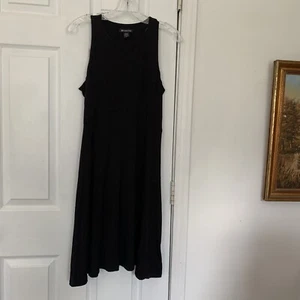 Athleta Dress Womens Medium Santorini  Thera black Sleeveless Knee Soft Jersey - Picture 1 of 6