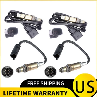 Sensor de oxígeno O2 aguas arriba + aguas abajo 4 piezas para BMW 545I 4,4 L V8 2004 2005 Foto 1 de 4