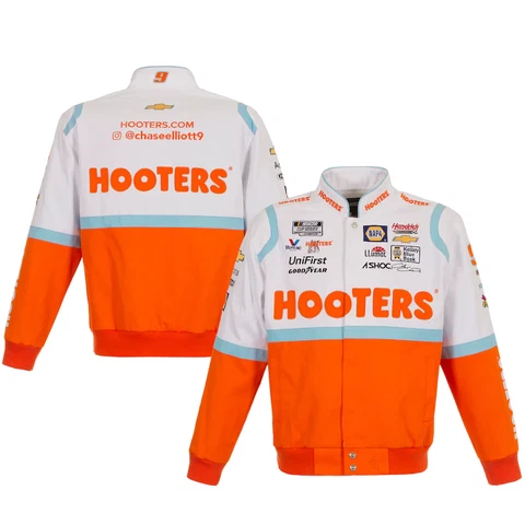 Chase Elliott 2022 JH Design #9 Hooters Uniform Twill Jacket FREE SHIP! Cover