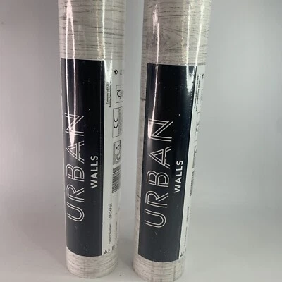 Papel de pared sin pegar para piso de madera blanco Urban Walls 56,4 pies cuadrados NUEVO Foto 1 de 4