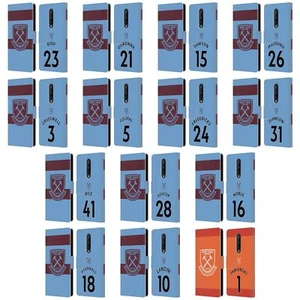 WEST HAM UNITED FC 2021/22 PLAYERS AWAY KIT LEATHER BOOK CASE FOR BLACKBERRY - Picture 1 of 19