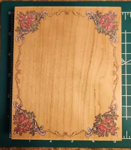 Stamps Happen Rubber Stamp Rose FRAME Ribbon Xlarge Comb-ship B4 - Picture 1 of 7