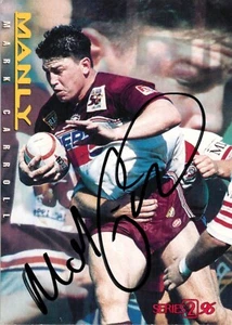 Signed 1996 Manly Sea Eagles NRL Dynamic Card - Mark Carroll - Bild 1 von 3