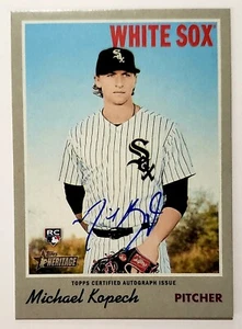 🔥2019 Topps Heritage Michael Kopech RC Real One Auto ROA-MKO ROOKIE White Sox🔥 - Picture 1 of 3