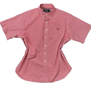 American Living Herren Hemd Baumwolle Kariert Button Down 2XL Rot #122L - Bild 1 von 6