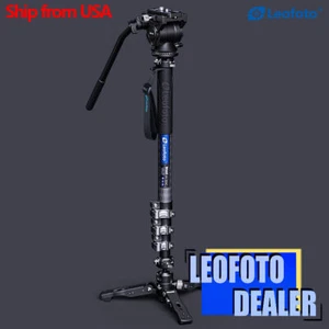 Leofoto MV-324C + BV-10 Monopod Carbon Fiber with Case with Fluid Video Head s - Picture 1 of 12