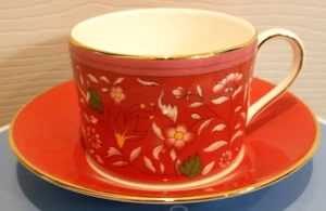 Wedgwood Wonderlust Crimson Jewel Teacup & Saucer Set # 40031700 Boxed with tags - Picture 1 of 5
