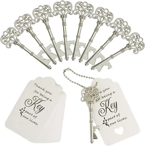 WODEGIFT 100 PCS Wedding Favors Bottle Opener,Wedding Gifts for Guest Vintage Sk - Picture 1 of 12