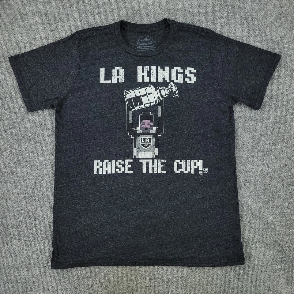 Camisa para hombre Los Angeles Kings grande negra con logotipo de hockey de la NHL gráfico manga corta Foto 1 de 4