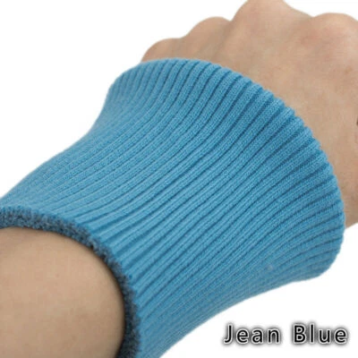 Cotton Thick Stretch Knit Sweater Arms Cuff Leg Rib Jersey Ribbed Trim Fabric - Image 1 of 4