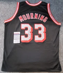 MIAMI HEAT ALONZO MOURNING AUTOGRAPHED SIGNED JERSEY JSA COA - Picture 1 of 3