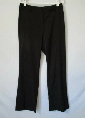 Style & Co black silver metallic pinstriped wide leg dress pants *Sz 10* - Image 1 of 4