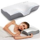 Ergonomic Pillow Memory Foam Cooling Gel, Side Sleeper Pillow Neck Contour