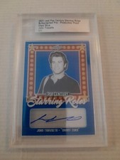 John Travolta 1/1 Clear Blue Autographed SR Proof 2021 Leaf Pop Century Grease