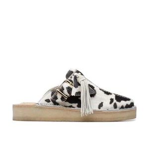 [26176671] WOMENS CLARKS TREK MULE COW PRINT HAIRON - Picture 1 of 7